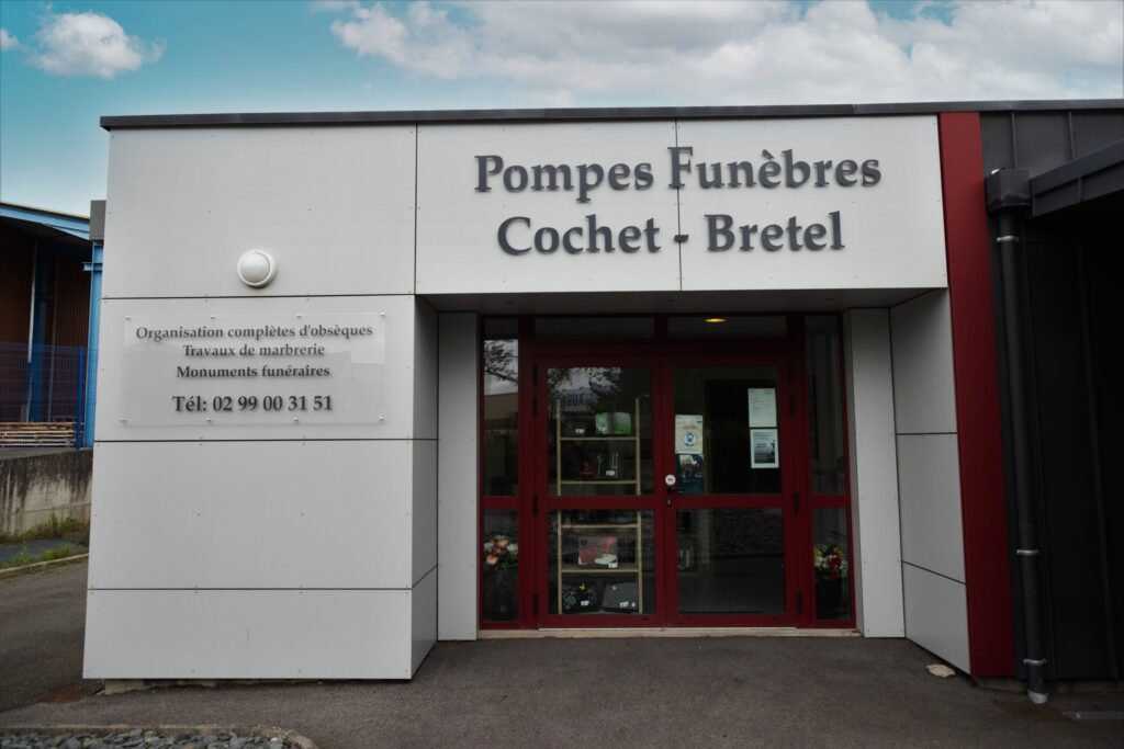 devanture pompes funebres cochet bretel